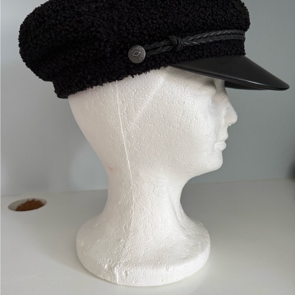 SOLD🎈🎈🎈🎈🎈🎈🎈🎈🎈🎈Brixton Black Textured women’s Hat, Black, Small - Picture 3 of 8